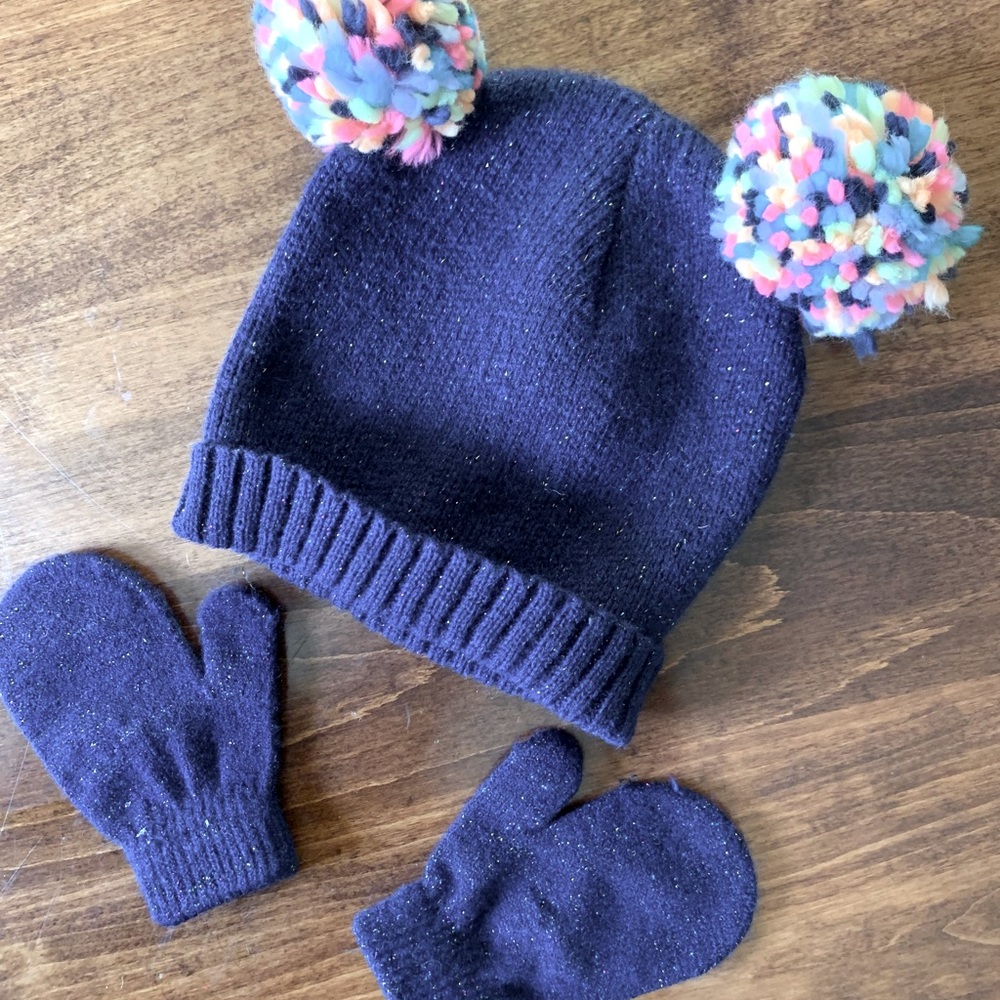 Girls Hat/Mitten Set